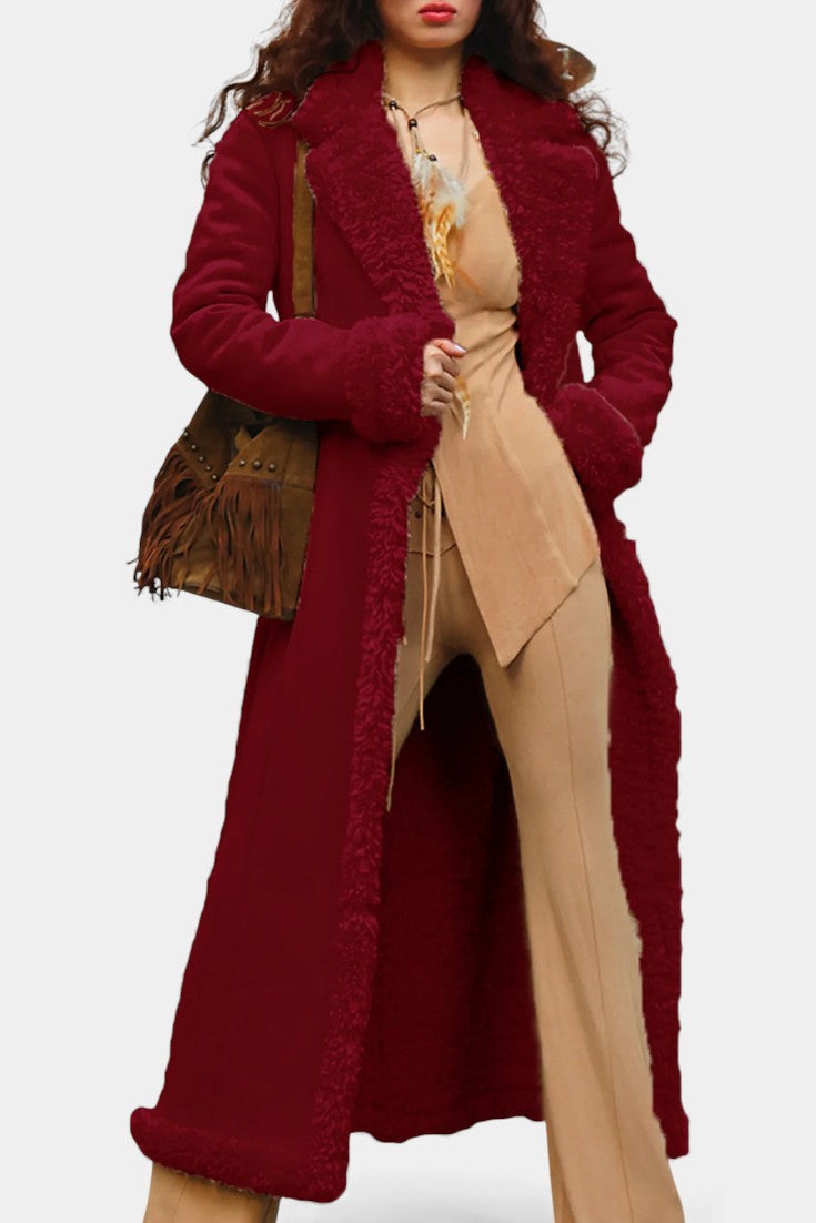 Massilia coat full length walking model pose