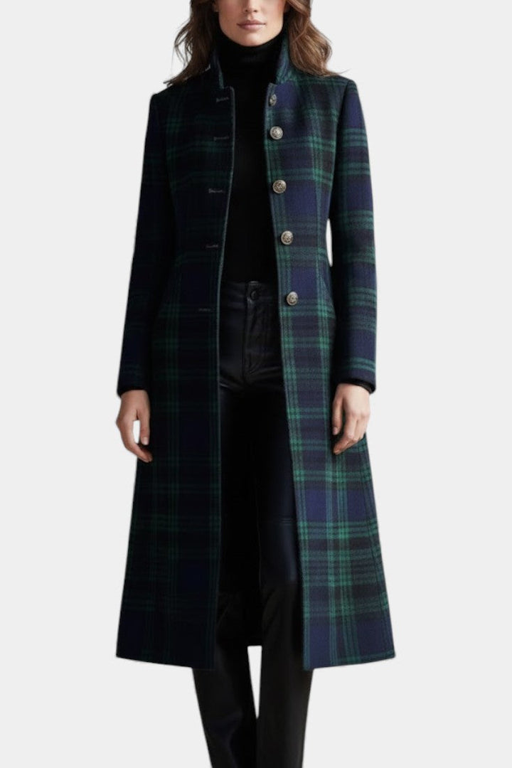 Hayden | Women's Plaid Longline Tailored Coat
