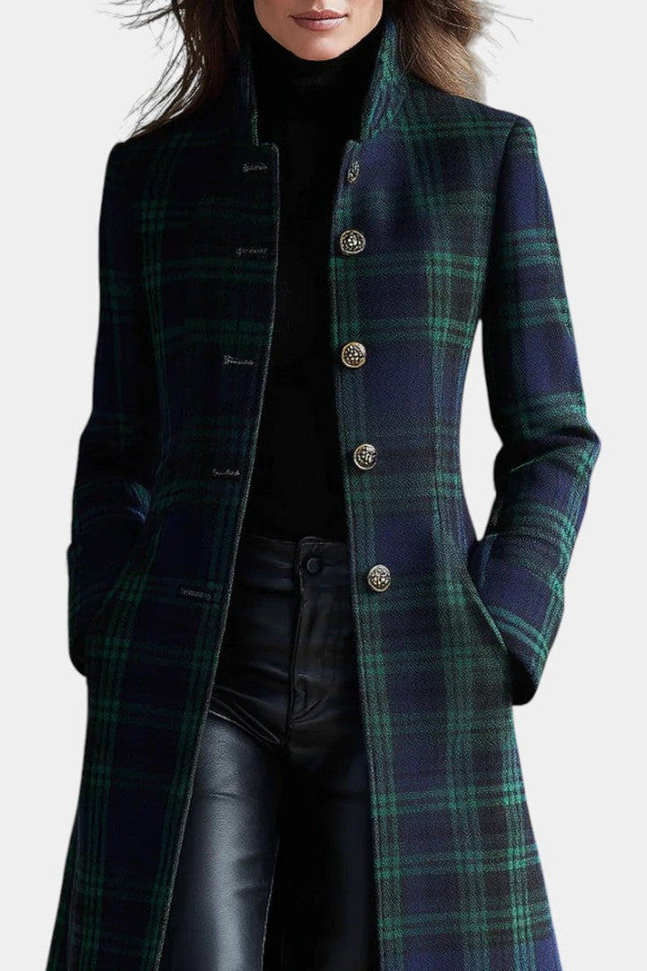 Hayden | Women's Plaid Longline Tailored Coat