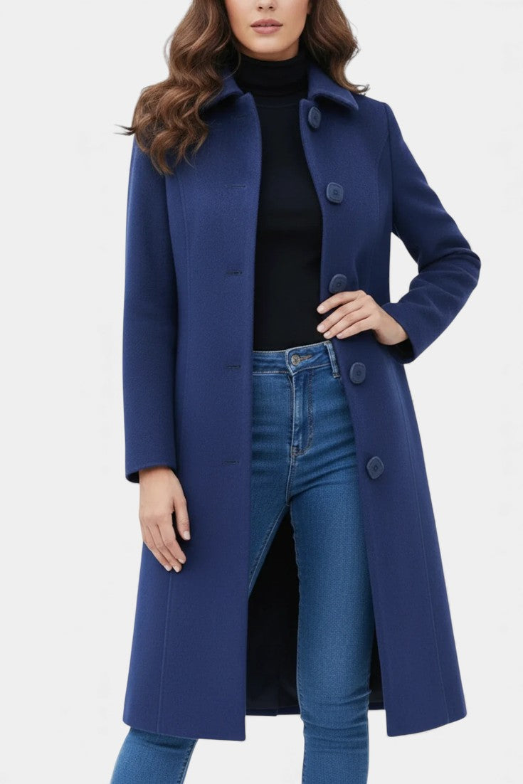 Varvara elegant winter coat side view model
