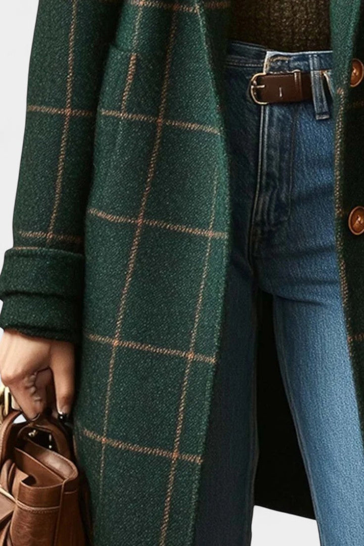 Saphira fitted coat side view full length