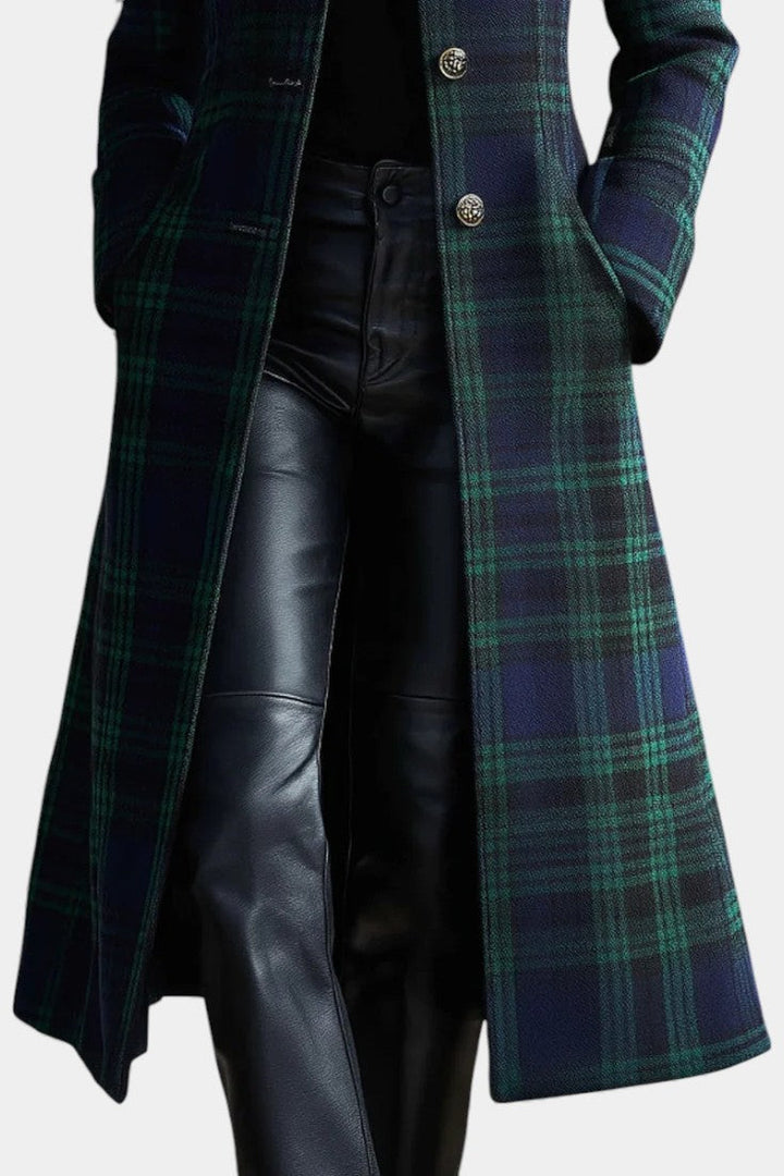 Hayden | Women's Plaid Longline Tailored Coat