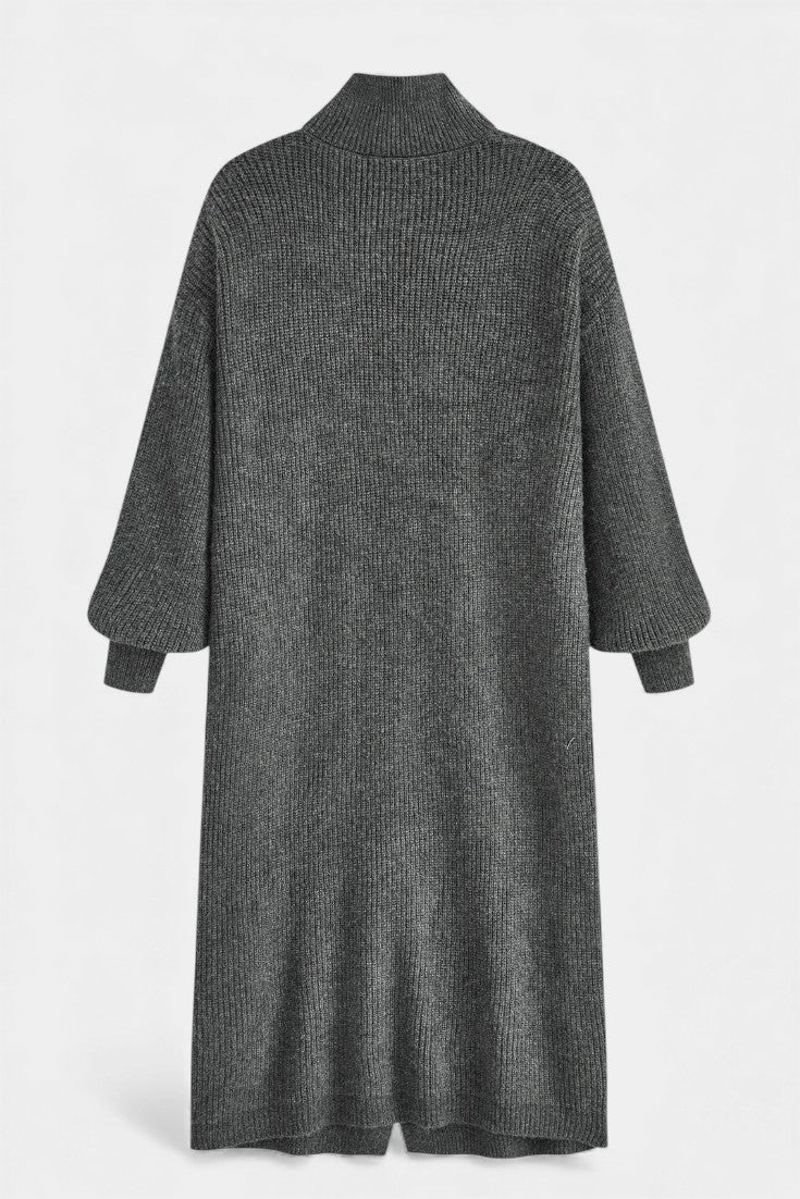 Clarisse knit coat in black front view model