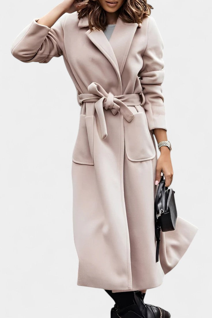 Capucine coat pocket and button detail close-up