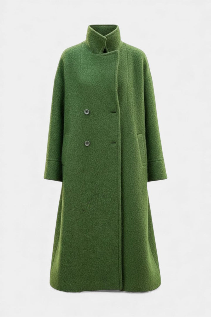 Camile coat sleeve and cuff detail close-up