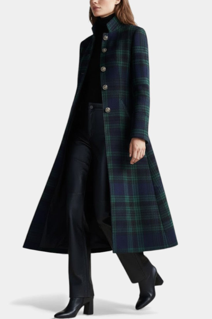 Hayden | Women's Plaid Longline Tailored Coat
