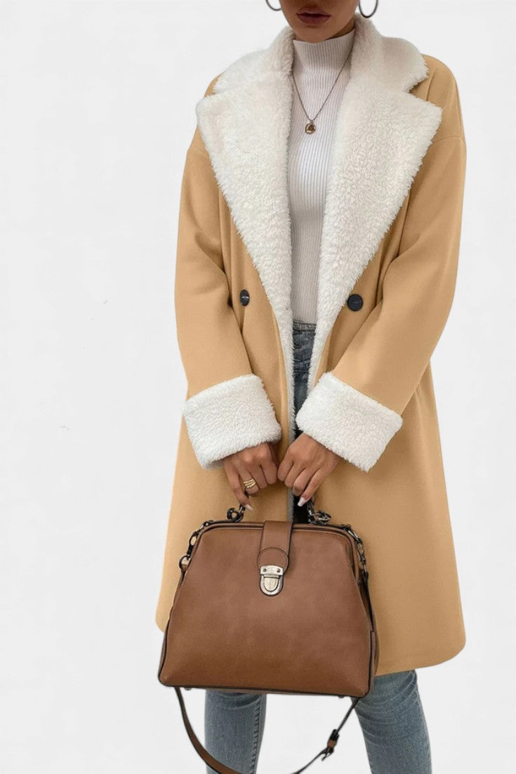 Romina tailored winter coat back view clean cut