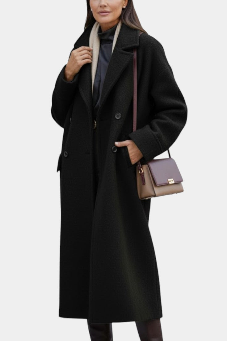 Camile oversized coat worn casual front view