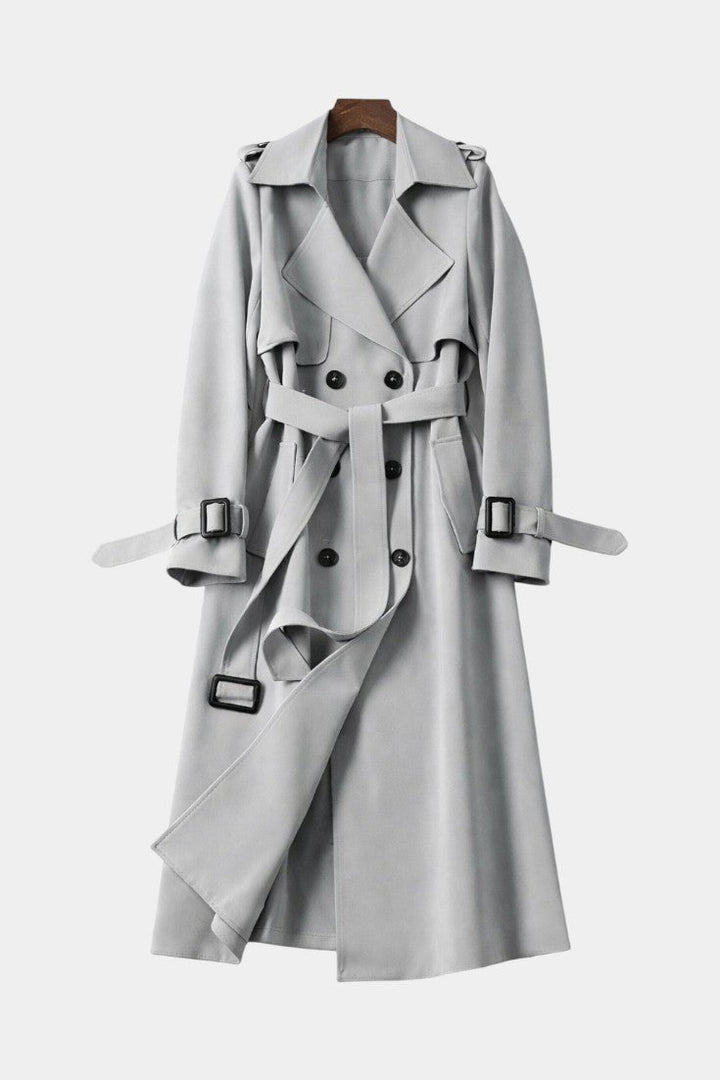 Romane long coat half-length model view