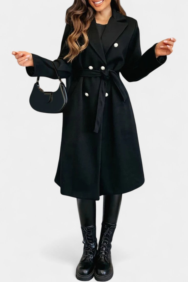 Miguelle coat sleeve and cuff detail