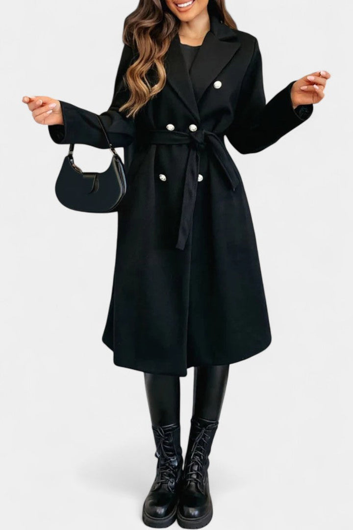 Miguelle coat sleeve and cuff detail