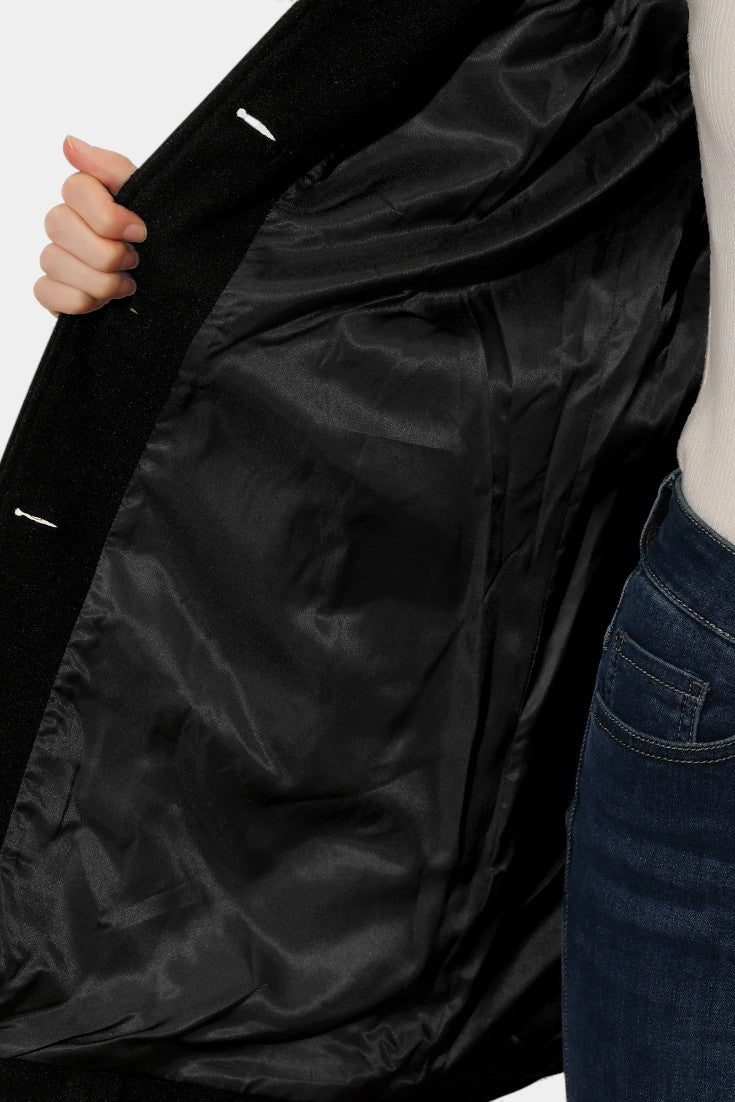 Varvara winter coat collar detail close-up