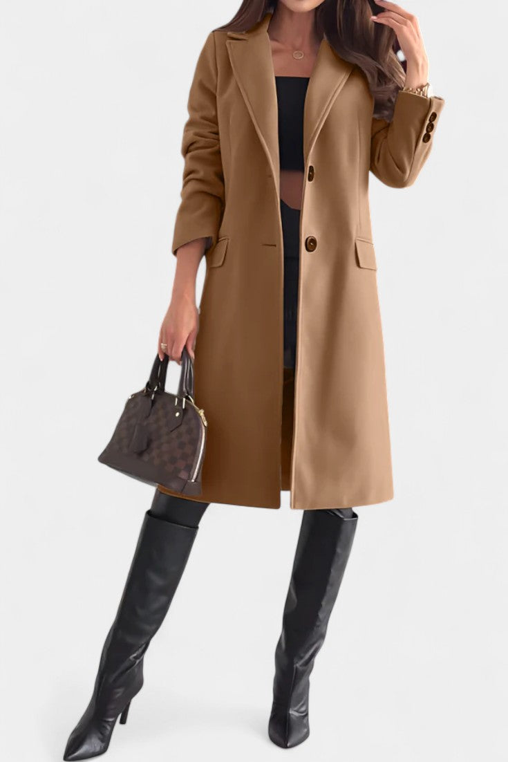 Armande coat sleeve and cuff detail close-up