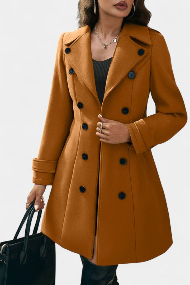 Maïlys elegant winter coat full outfit styling