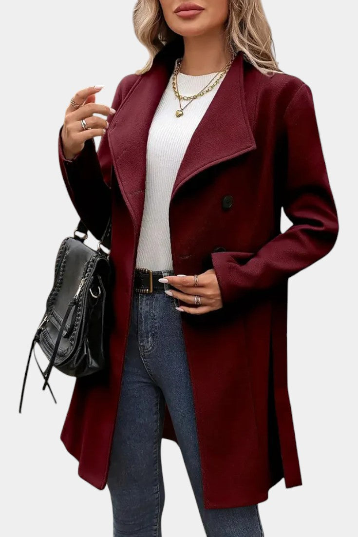 Yuliana coat full length styling model outfit