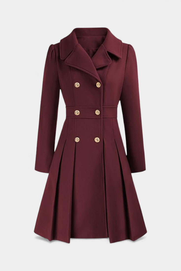Philia coat in navy front view model