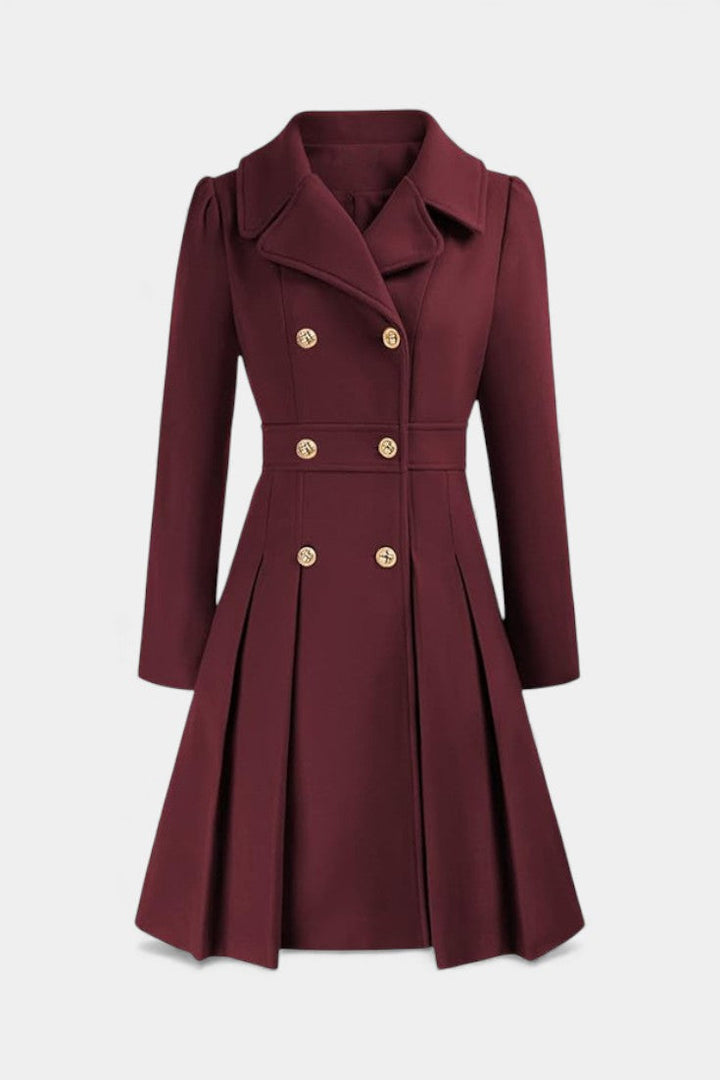 Philia coat in navy front view model