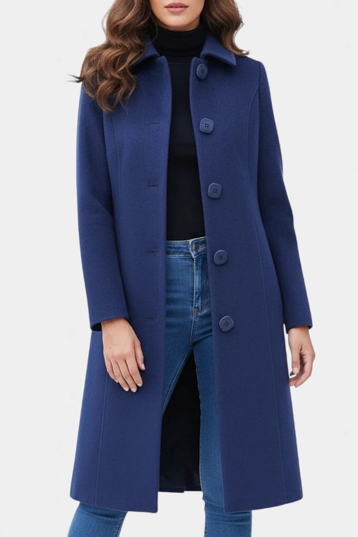 Varvara women's long winter coat front view