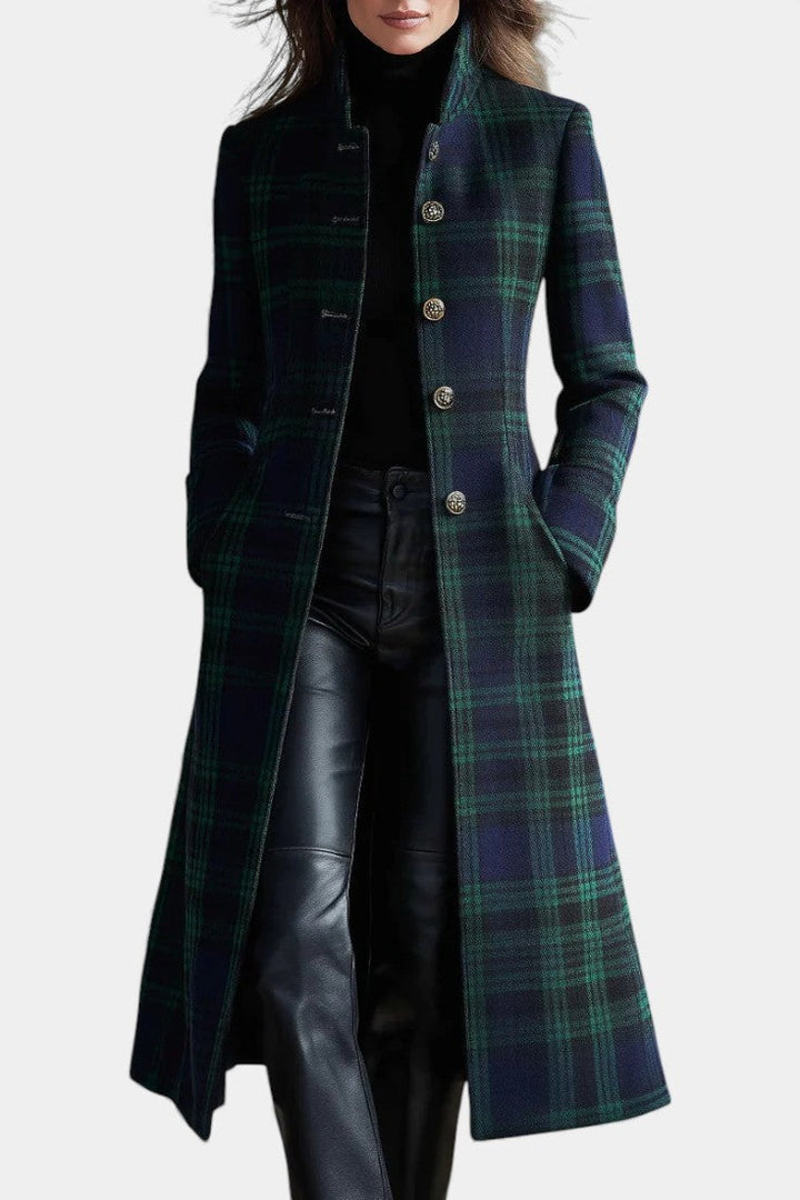 Hayden | Women's Plaid Longline Tailored Coat