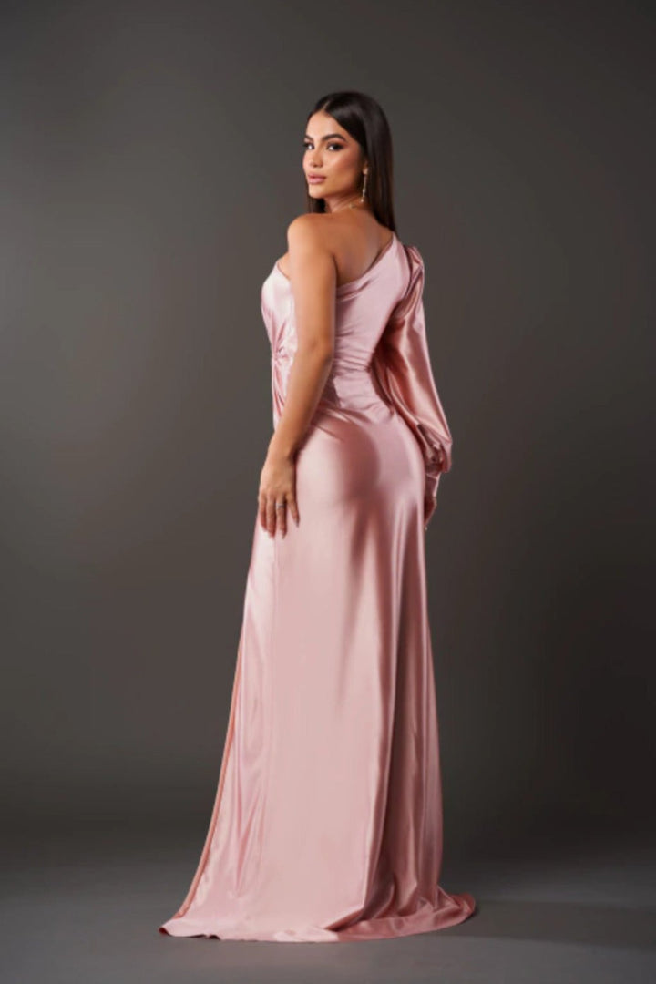 Estella - One-Sleeve Evening Dress — model shot