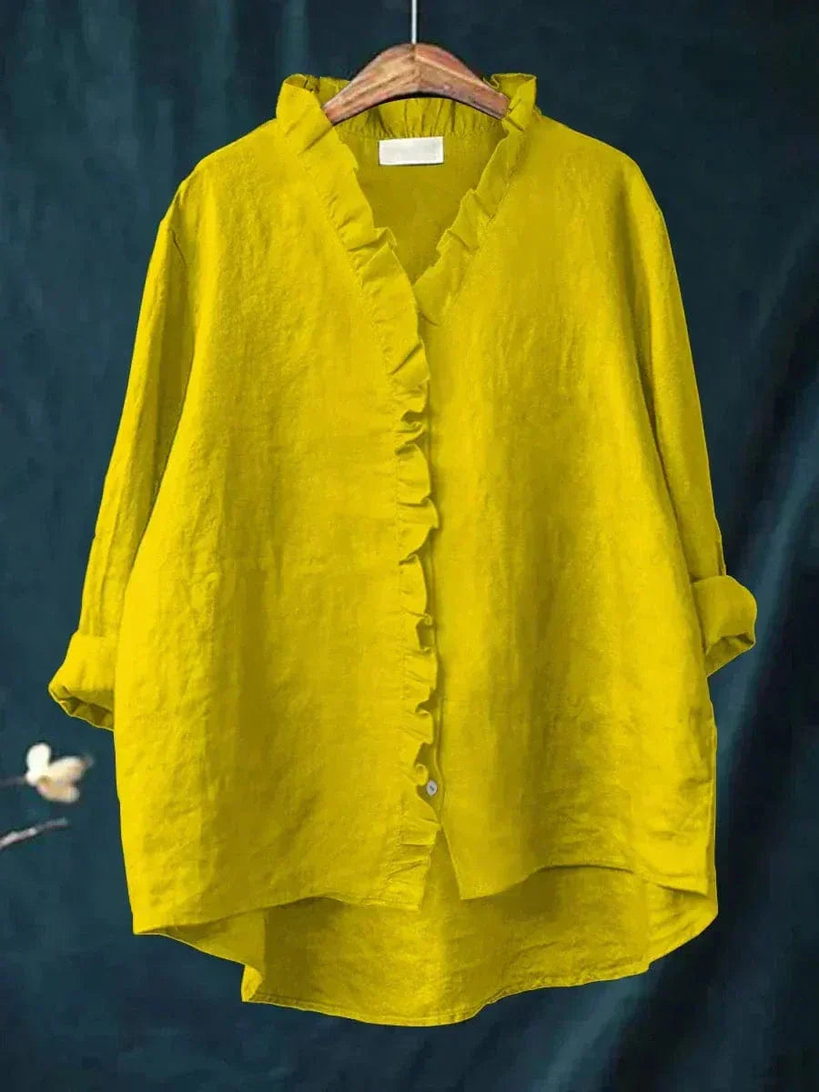 Eline Colourful Summer Blouse — close-up view