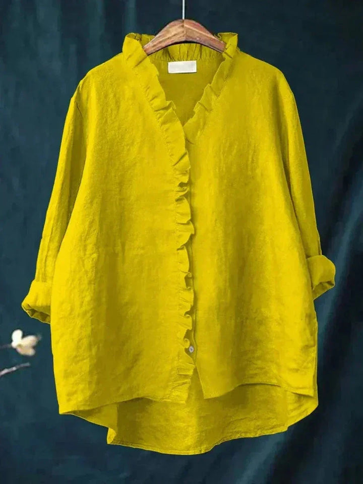Eline Art Print Blouse — back view