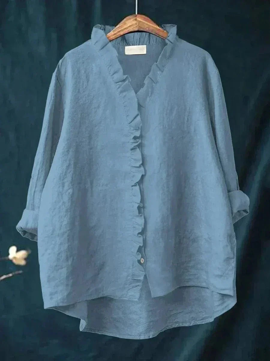 Eline Art Print Blouse — side view