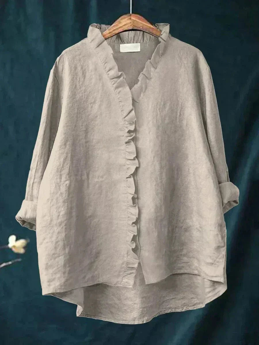 Eline Colourful Summer Blouse — detail view