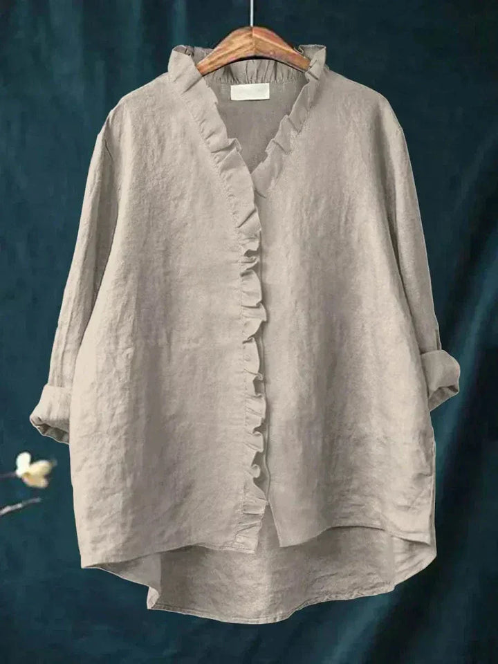 Eline Colourful Summer Blouse — detail view