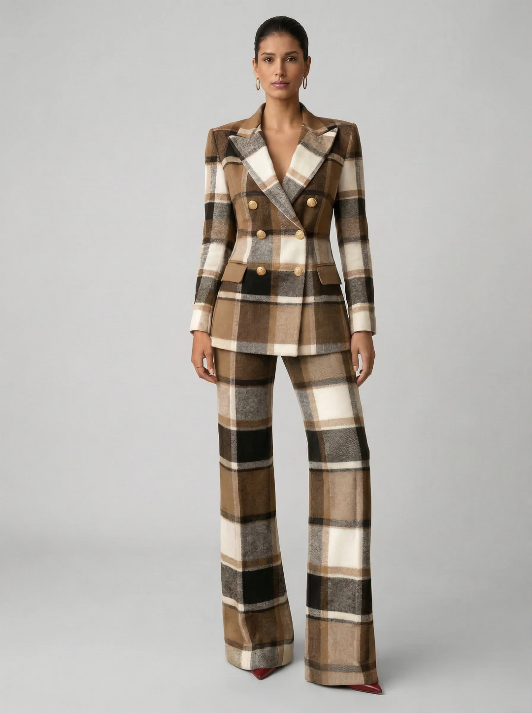 Tailored blazer matching set women – detail