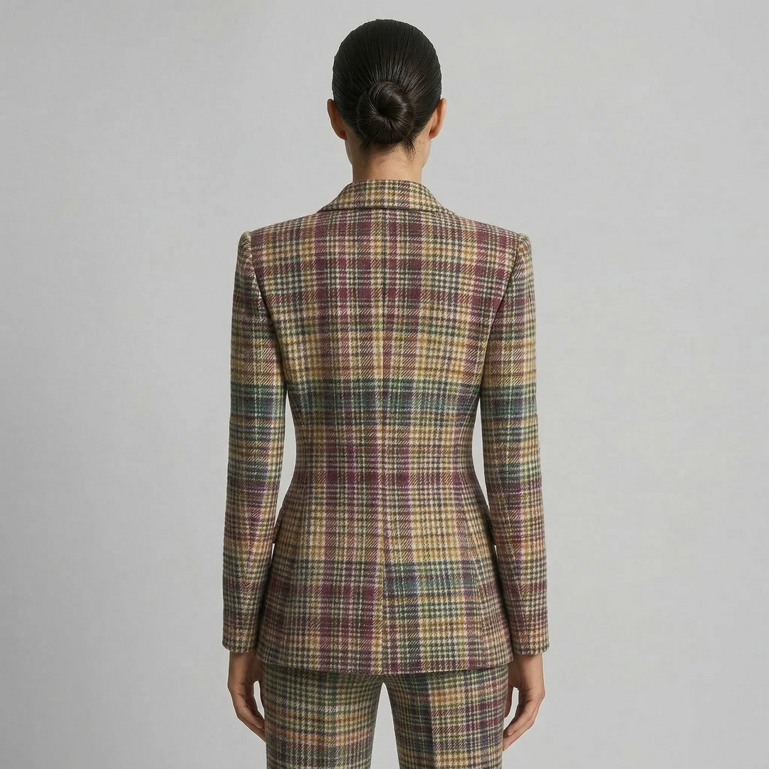 Hilary power suit co-ord – close-up detail