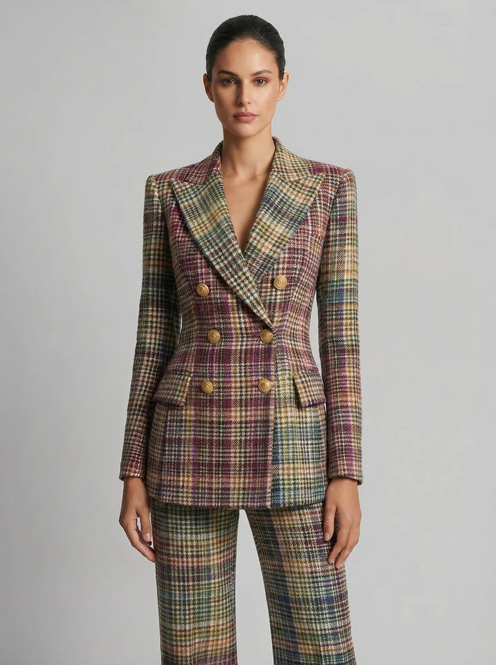 Hilary tailored blazer set women – model wearing