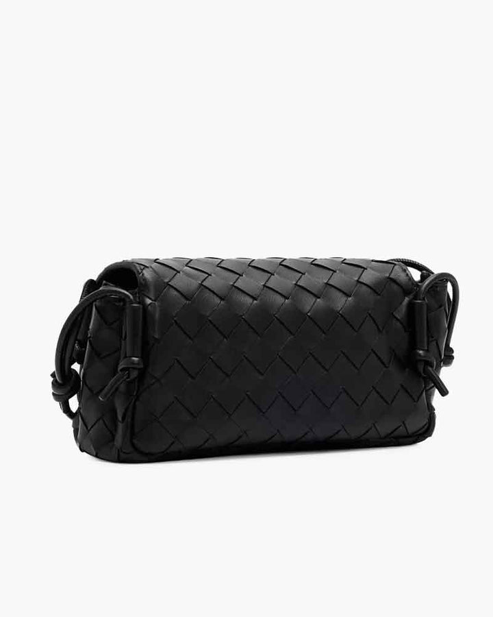Evening Chic Curved Leather Shoulder Companion