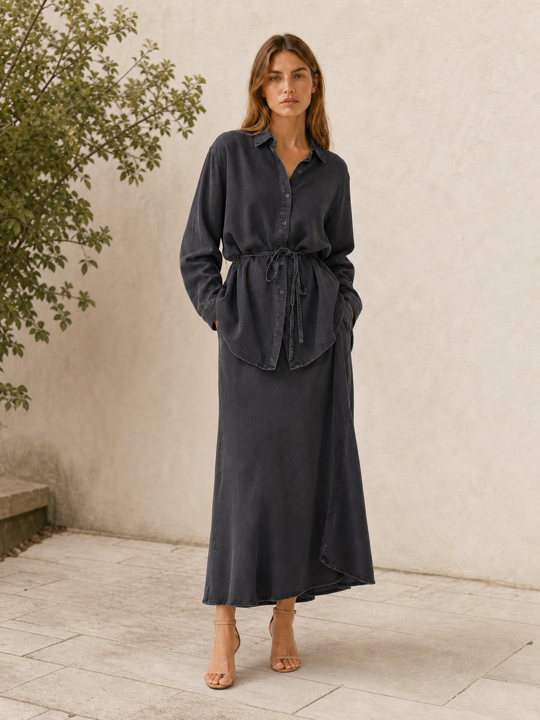 Inara | Shirt and Skirt Set with Tie Waist