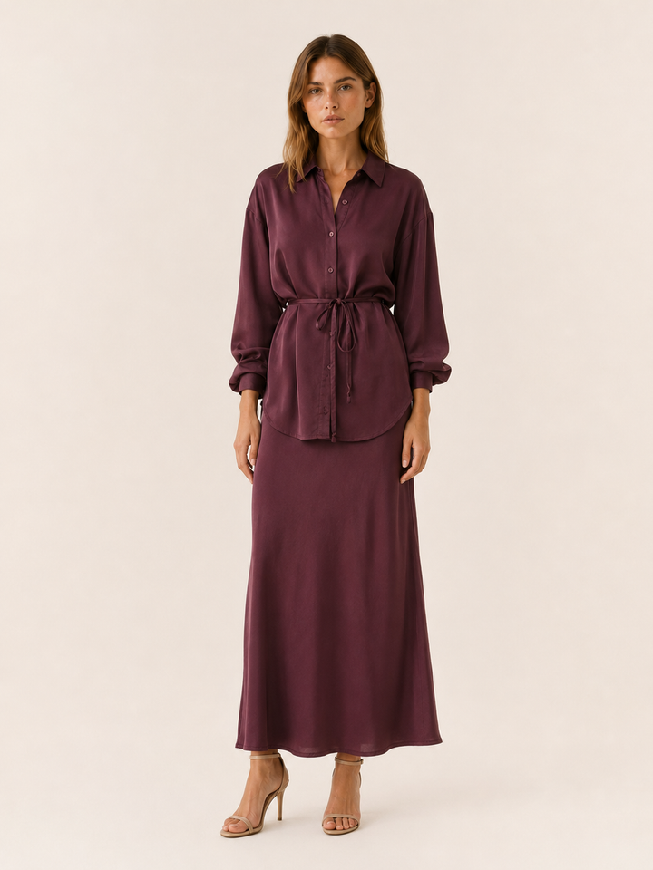 Inara | Shirt and Skirt Set with Tie Waist