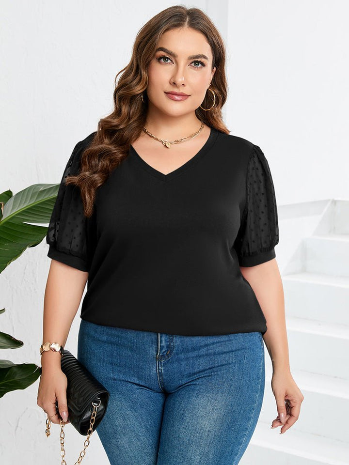 Jessica Puff-Sleeve Top — back view