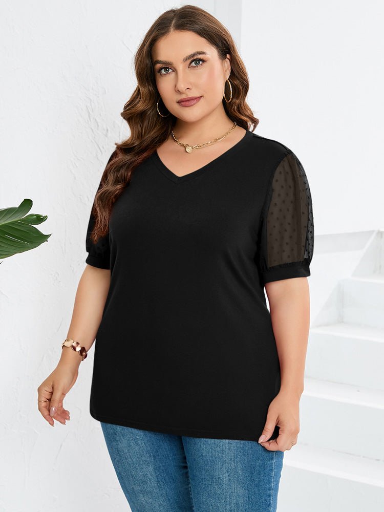 Jessica Puff-Sleeve Top — close-up view
