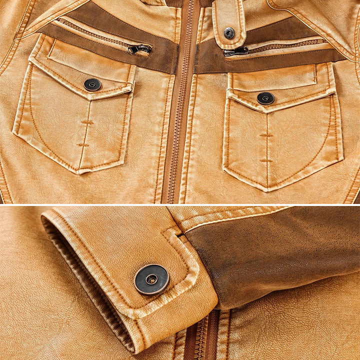 Peru Titan leather jacket, back view