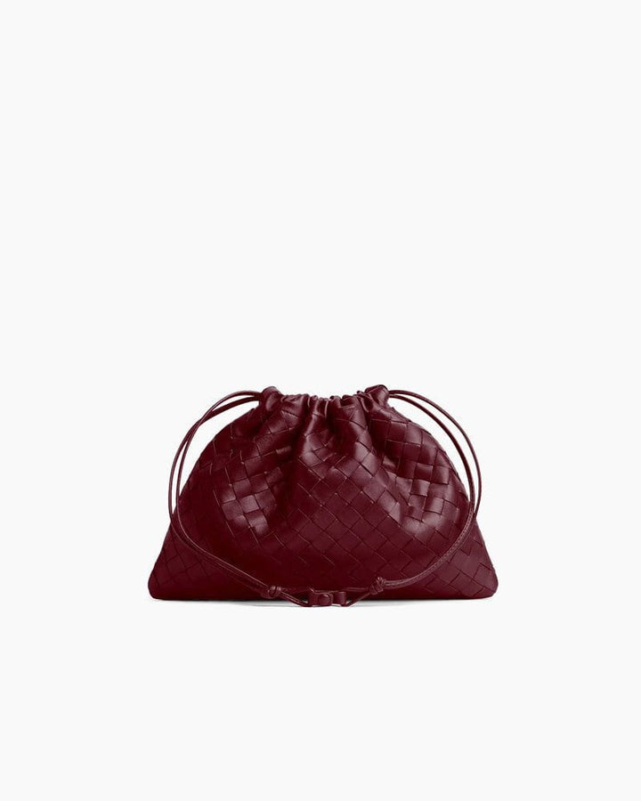 Woven Medium Dustbag Leather Clutch Bag