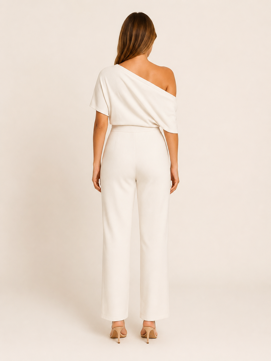 Lamis | One Shoulder Jumpsuit with Wide Leg Fit