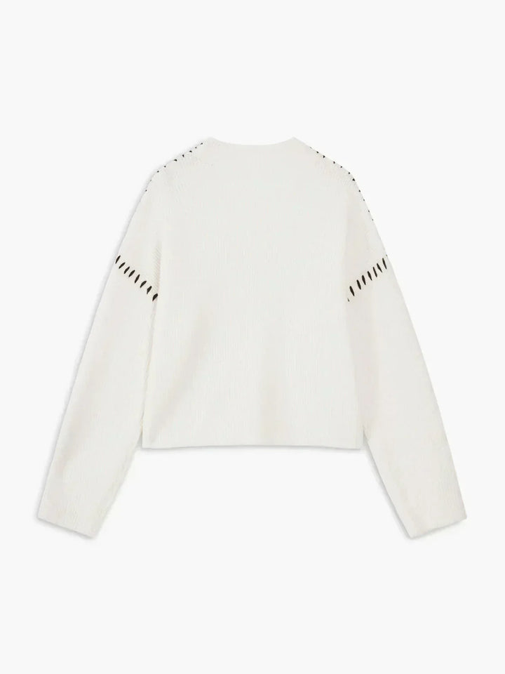 Nia | Women's Cropped Mock Neck Ribbed Sweater