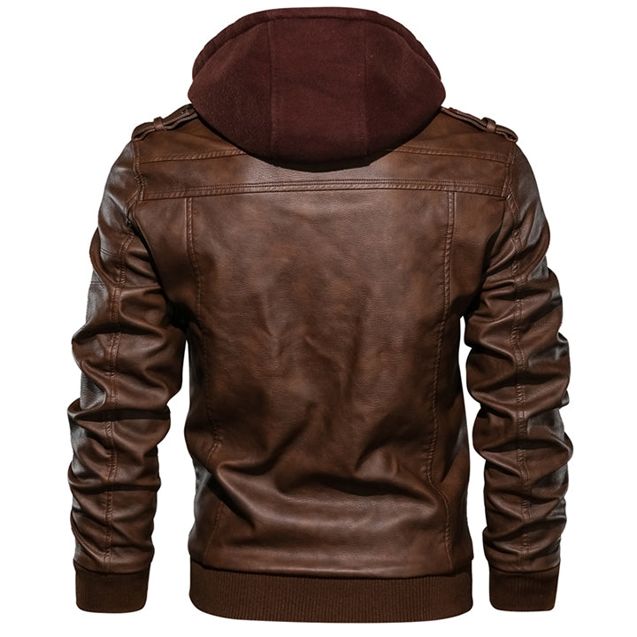 Close-up of the Salvador jacket's detachable hood and collar