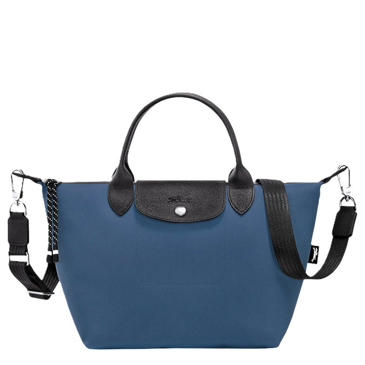 Longchamp Le Pliage Energy L Top Handle Crossbody Bag Navy Marine Blue  adjustable strap