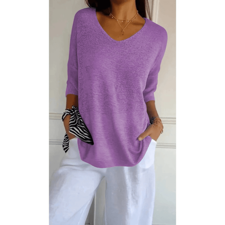 Loraine V-Neck Shirt — lifestyle shot