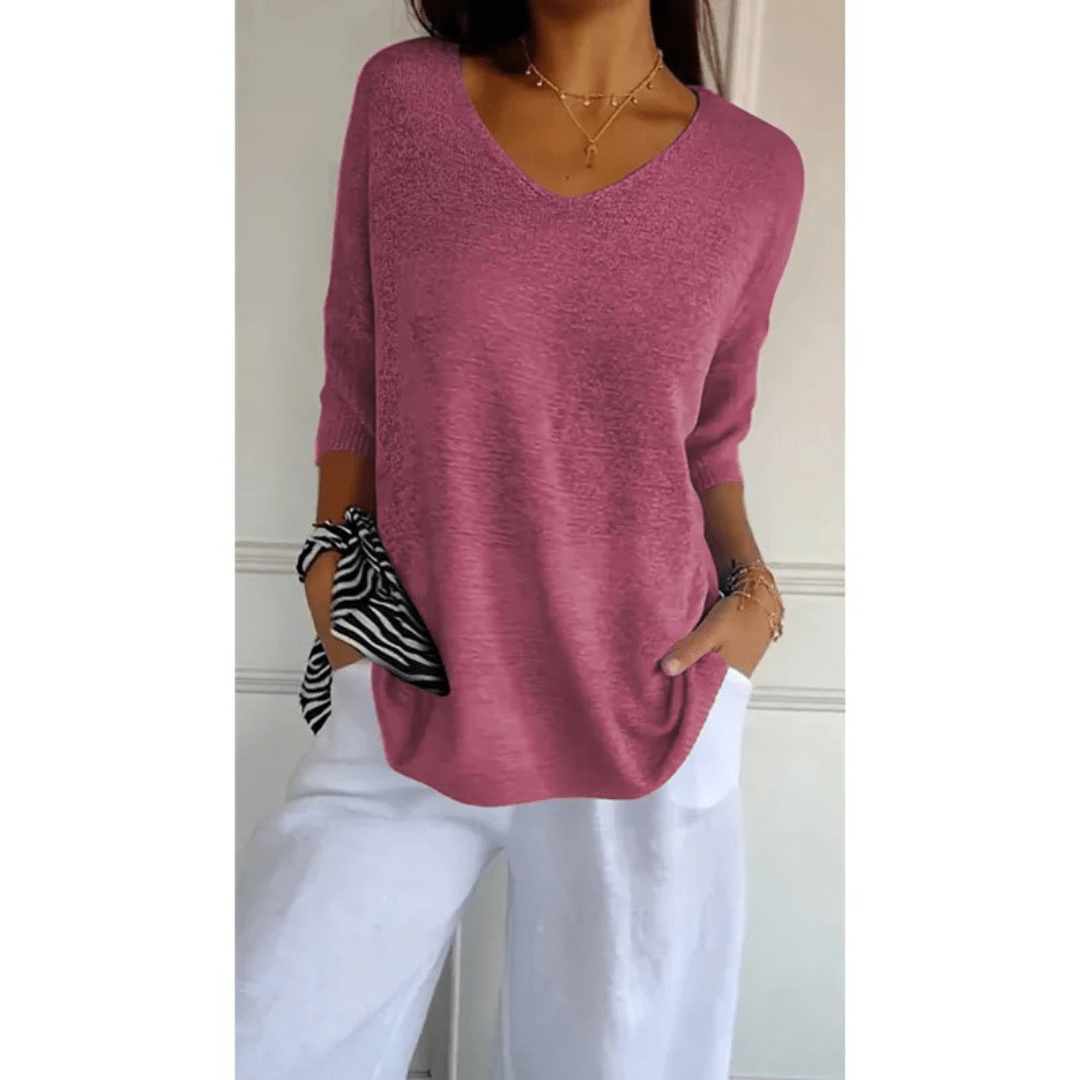 Loraine V-Neck Shirt — detail view