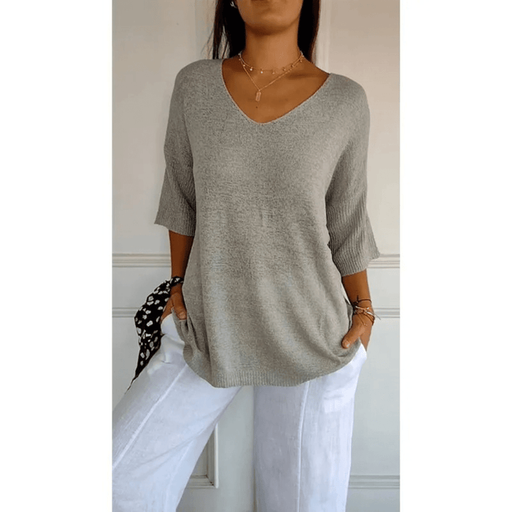 Loraine V-Neck Shirt — back view