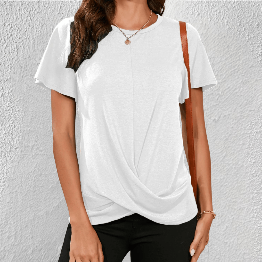 Luna Round-Neck Top — detail view