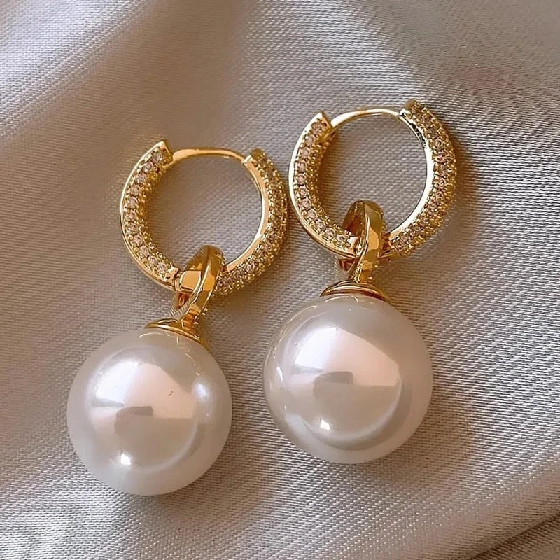 Dazzling pearl earrings shown as the main product shot