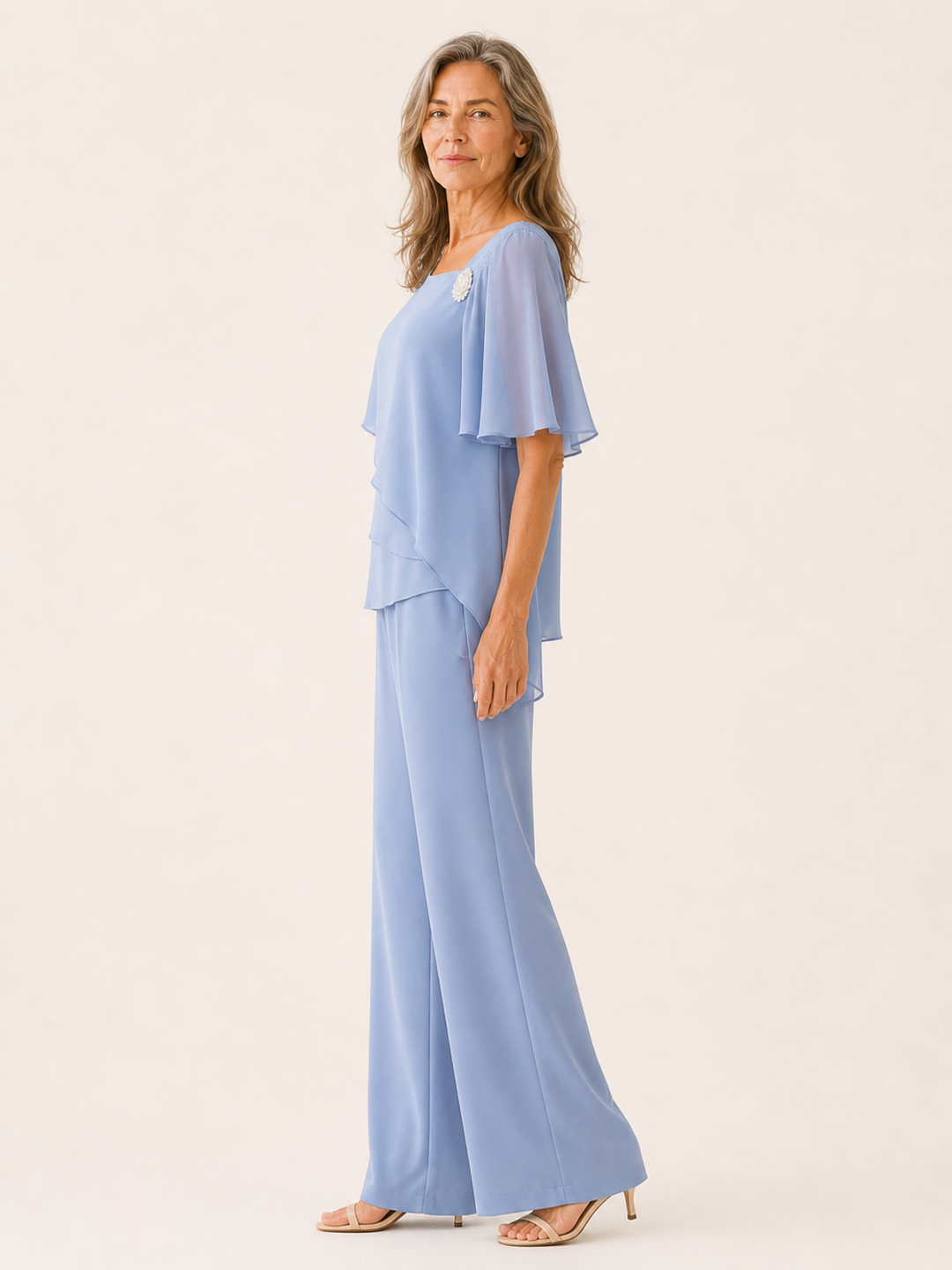 Marianne | Formal Two Piece Set with Overlay Top