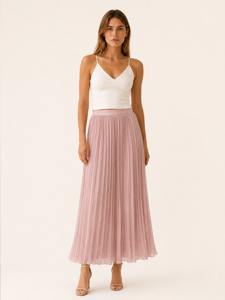 Mariska | Pleated Maxi Skirt with High Waist